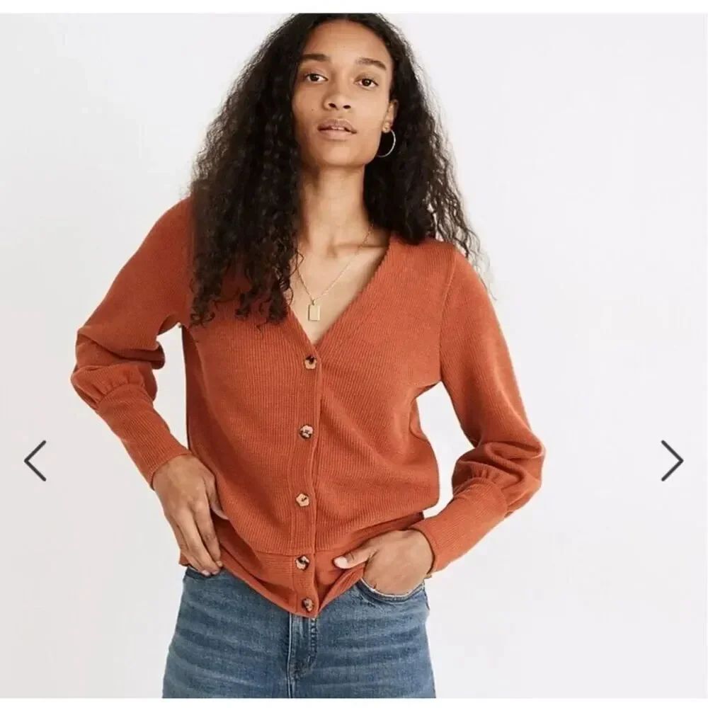 Madewell Burnt Orange Cardigan size XS